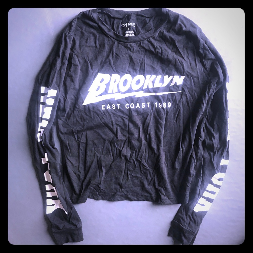 Brooklyn large black crop top